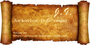 Jurkovics Iréneusz névjegykártya